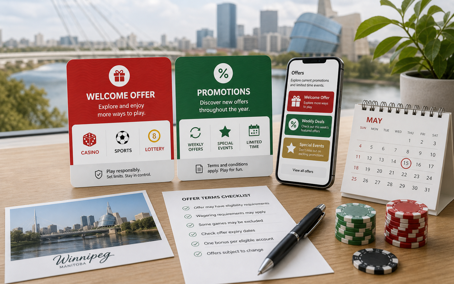 Manitoba online offer cards and terms checklist
