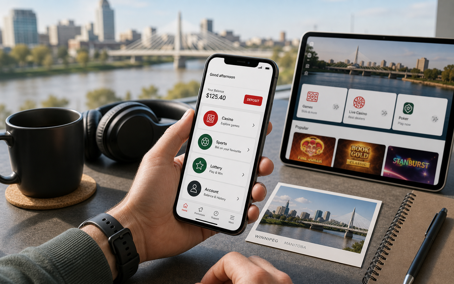 Mobile account access on phone and tablet in Manitoba